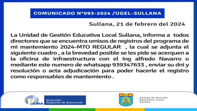 Comunicado N°93-2024