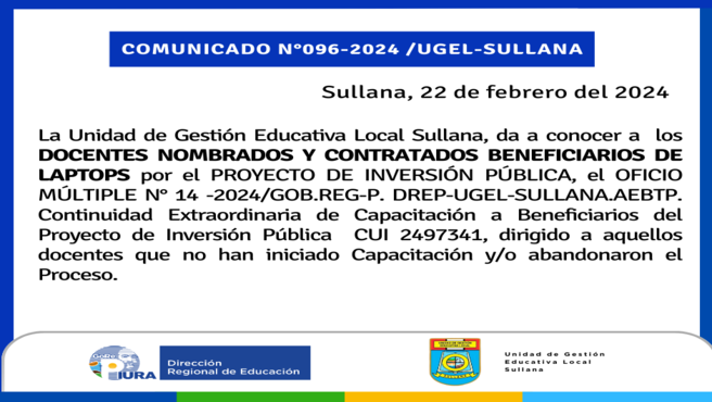 Comunicado N°96-2024