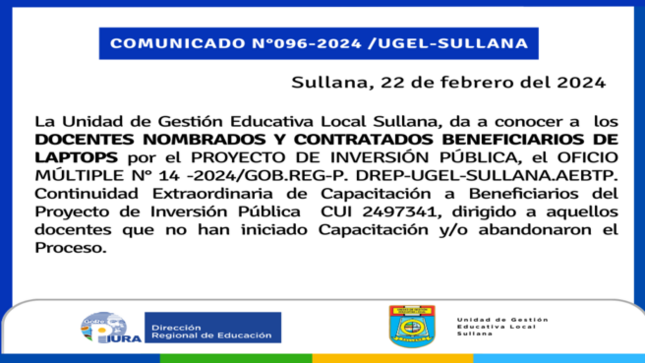 Comunicado N°96-2024