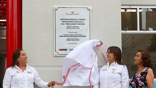 ·         Anunció que en total, en el 2024 se inaugurarán 78 locales educativos.