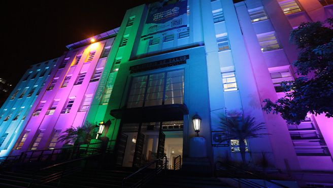 Frontis del Minsa se ilumina de colores para conmemorar el Día Mundial de Enfermedades Raras y Huérfanas