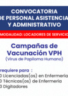 Vista preliminar de documento Convocatoria de personal asistencial y administrativo "Campaña de Vacunacion VPH"