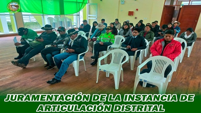 Juramentación de la Instancia de Articulación Distrital.