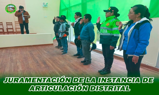 Juramentación de la Instancia de Articulación Distrital.