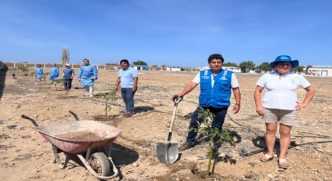 EsSalud La Libertad realiza arborización para contribuir al cuidado del medio ambiente