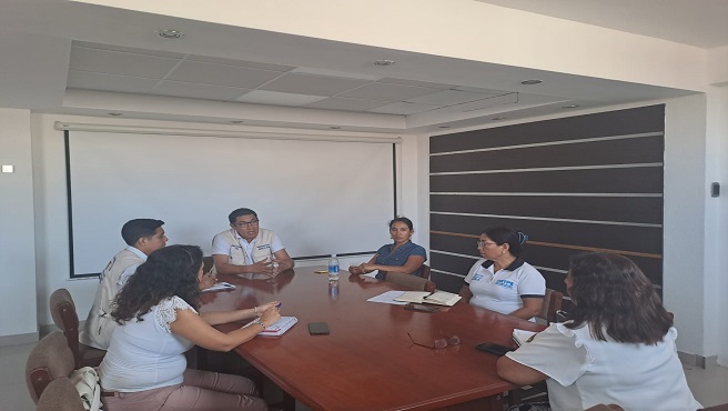 En la DRTPE Piura se reunieron la Dirección de Promoción del Empleo y Capacitación Laboral con la encargada del Centro de Empleo y los representantes de la Municipalidad de Veintiséis de Octubre.