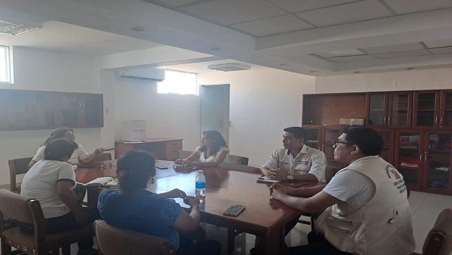En la DRTPE Piura se reunieron la Dirección de Promoción del Empleo y Capacitación Laboral con la encargada del Centro de Empleo y los representantes de la Municipalidad de Veintiséis de Octubre.