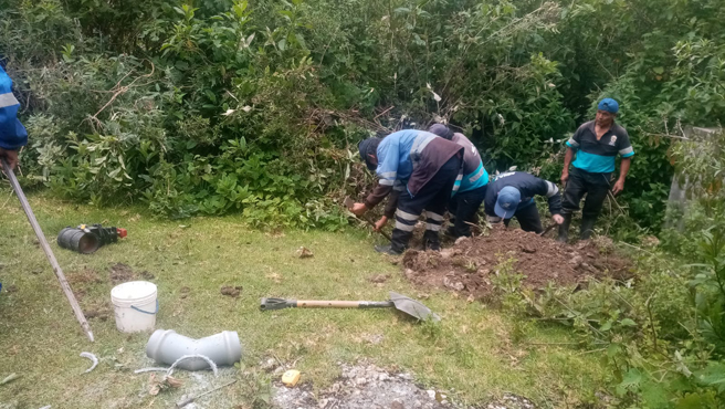 Se realizó mantenimiento en la matriz de agua potable