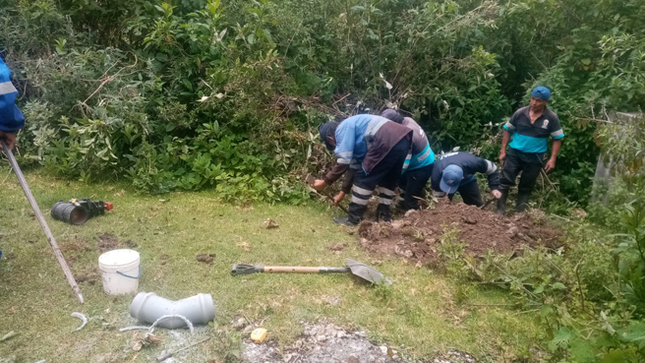 Se realizó mantenimiento en la matriz de agua potable