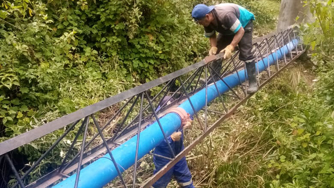 Se realizó mantenimiento en la matriz de agua potable