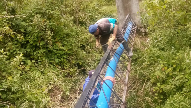 Se realizó mantenimiento en la matriz de agua potable