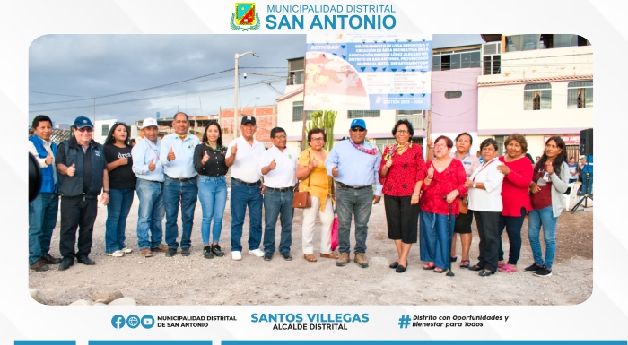 Se da inicio a un Proyecto más para la Construcción de Áreas Recreativas y Deportivas en San Antonio