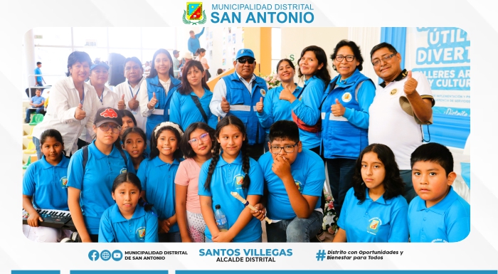 Municipalidad Distrital clausura el programa "Vacaciones Útiles y Divertidas San Antonio 2024"