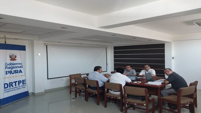 En las oficinas de la DRTPE Piura se llevo a cabo la reunión del Comité Regional de Seguridad y Salud en el Trabajo.
