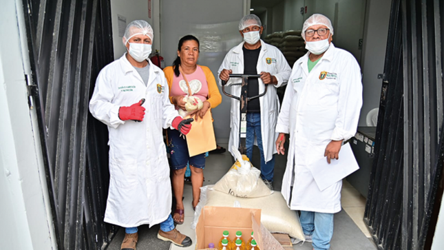 Entrega de insumos de alimentos