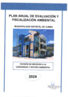 Vista preliminar de documento PLAN ANUAL DE EVALUACION Y FISCALIZACION AMBIENTAL - CUMBA