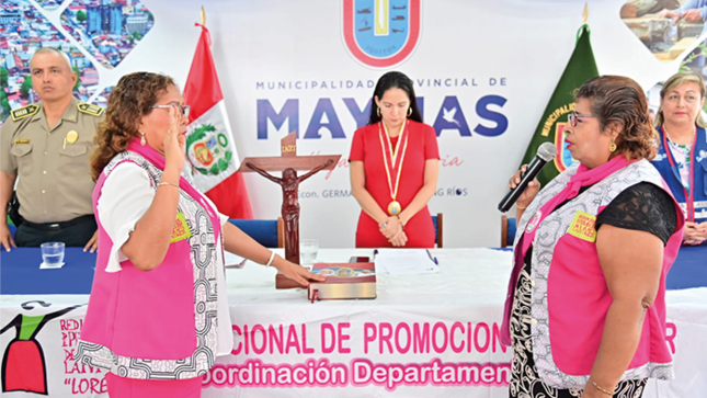 Juramentación del Consejo Directivo Regional de la Red Nacional de Promoción de la Mujer