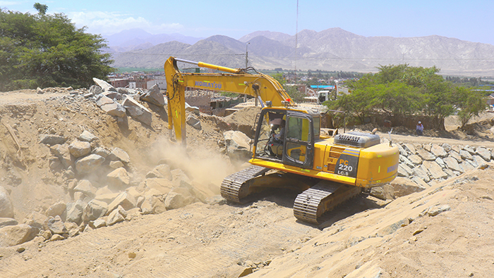 Avanzan los trabajos de prevención en la quebrada de San Cristóbal