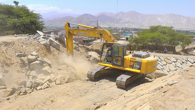 Avanzan los trabajos de prevención en la quebrada de San Cristóbal  