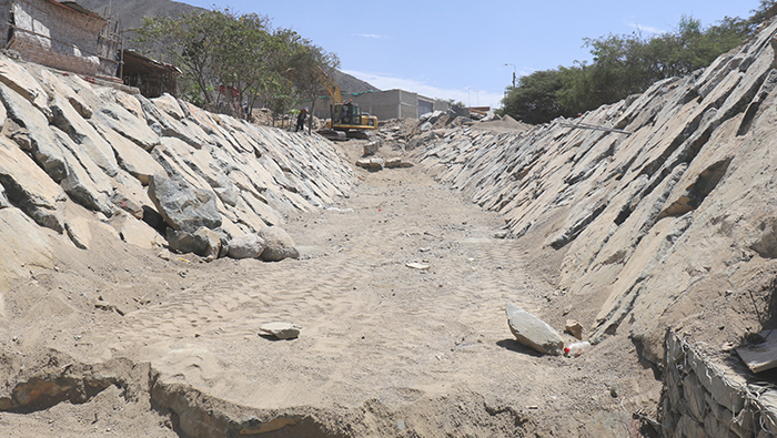 Avanzan los trabajos de prevención en la quebrada de San Cristóbal