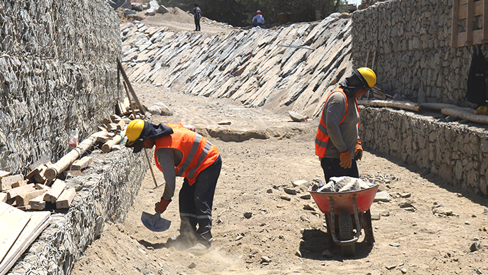 Avanzan los trabajos de prevención en la quebrada de San Cristóbal