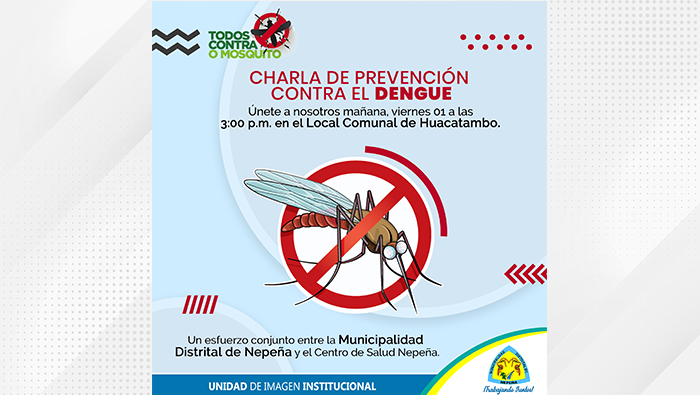 Charla de prevención contra el Dengue en Huacatambo