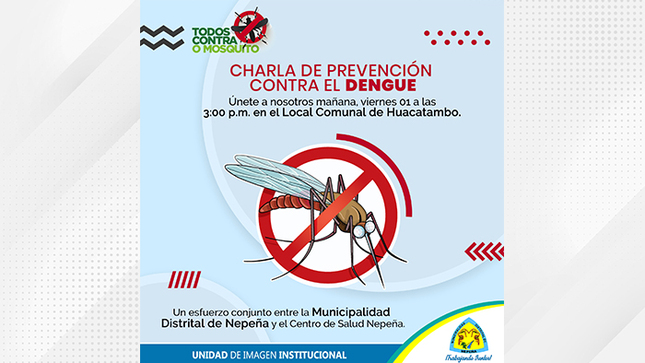 Charla de prevención contra el Dengue en Huacatambo