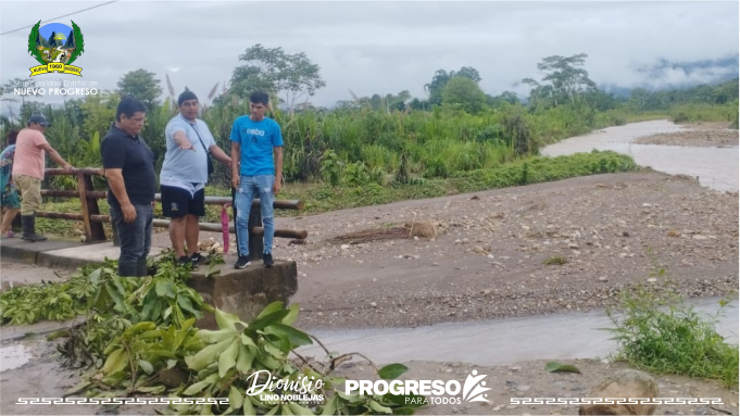 Municipalidad Distrital de Nuevo Progreso interviene Puente San Pedro