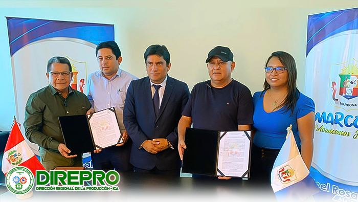 La Firma del “Convenio Marco de Cooperación Interinstitucional entre el Gobierno Regional de Ica y la Municipalidad Distrital de Marcona.”