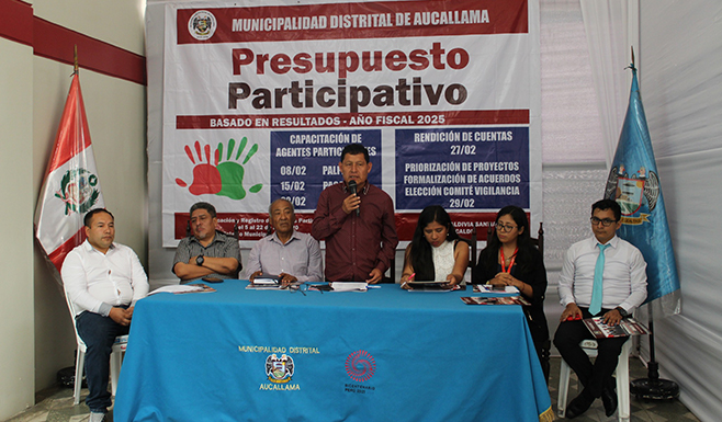Alcalde de Aucallama inaugura IV Taller del Presupuesto Participativo Basado en Resultados 2025.