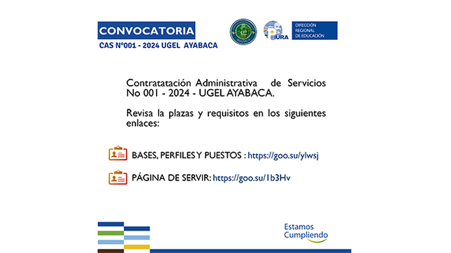 Ingrese para verificar bases, perfiles, plazas y requisitos