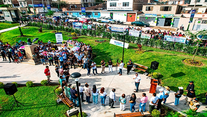 Parque tiene abundantes áreas verdes y diseños exclusivos 