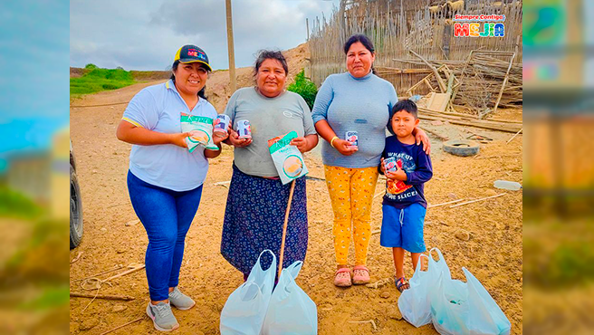 ¡Trabajando por los más necesitados! Entrega de alimentos a los integrantes del programa vaso de leche
