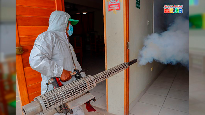 MDM desarrolla jornada de fumigación y desinfección en las instituciones educativas locales