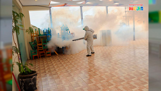 MDM desarrolla jornada de fumigación y desinfección en las instituciones educativas locales