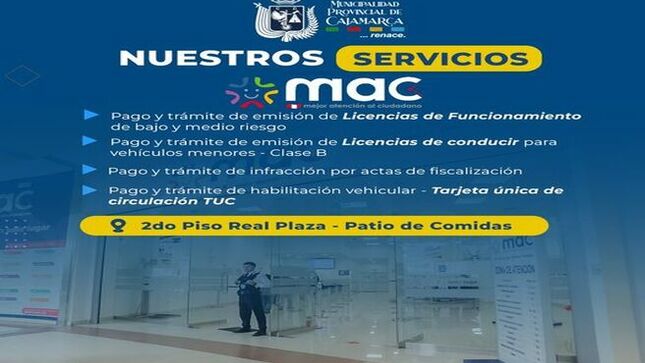 📌Conoce todos los servicios que tenemos en las oficinas de Mejor Atención al Ciudadano. 😎💻
🥳Visita y realiza todos tus trámites de forma inmediata - 2° PISO REAL PLAZA - PATIO DE COMIDAS 🤝