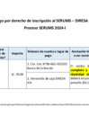 Vista preliminar de documento Pago por derecho de Inscripción del Proceso SERUMS 2024-I