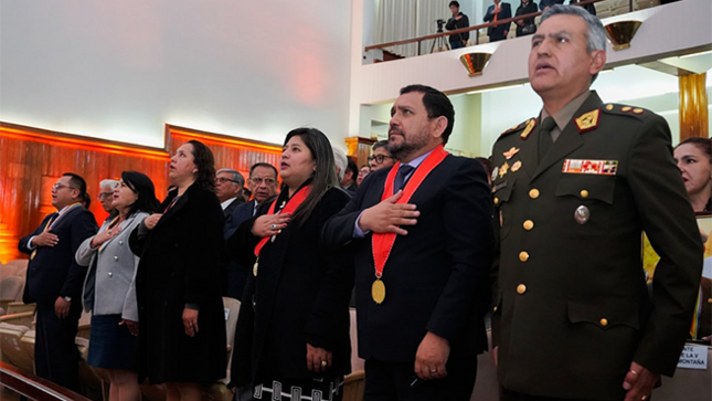 Presidenta de la Corte de Cusco felicitó a la Universidad Nacional de San Antonio Abad del Cusco por su 332° Aniversario