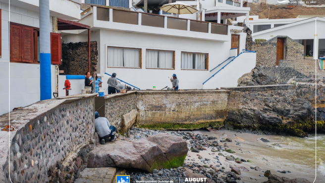 Continúan las Mejoras en el Muro de Contención de la Playa Norte
