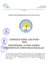 Vista preliminar de documento CONVOCATORIA 007 ITINERANTE DE CONVIVENCIA