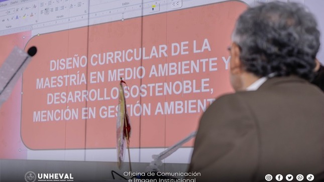 Diapositiva del Diseño Curricular de la maestría en Medio Ambiente y Desarrollo Sostenible.