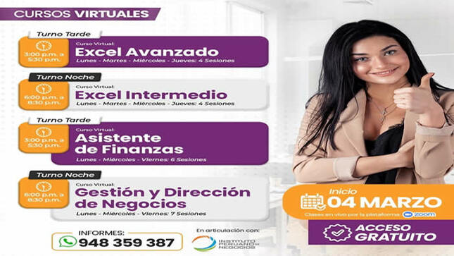 Instituto Peruano de Negocios, te invita a participar de nuestra convocatoria de becas para los cursos
