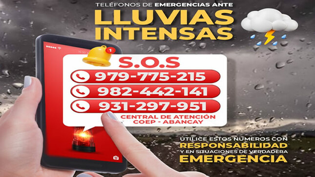 S.O.S: Teléfonos De Emergencia Ante Lluvias Intensas