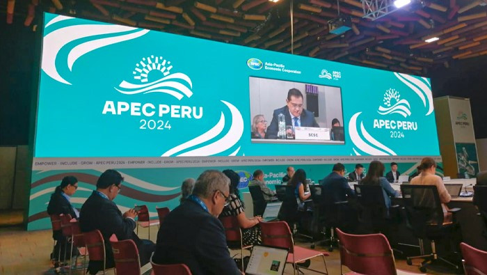 César José Bernabé Pérez en su calidad de presidente del SCSC del foro APEC 2024 realizó un reporte detallado de la primera reunión que se realizó entre el 24 y 25 de febrero.