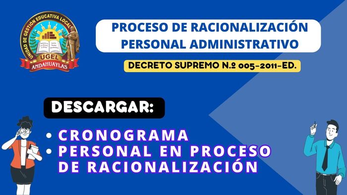 Comunicado: PROCESO DE RACIONALIZACIÓN - PERSONAL ADMINISTRATIVO 2024