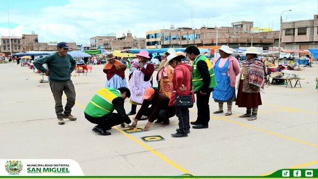 Municipalidad Distrital de San Miguel Realizó Trabajos de Pintado y Marcado de Puestos en el Mercado Zonal Independencia