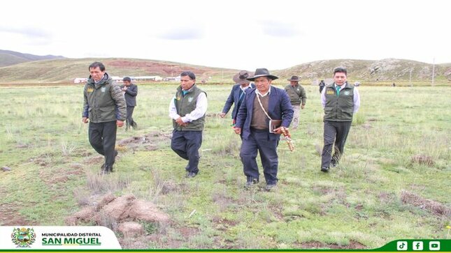 El Municipio de San Miguel y Comuneros realizan coordinaciones en el lugar donde se realizará la Feria Ganadera Agropecuaria del Distrito