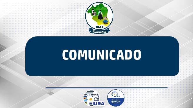 La Unidad de Gestión Educativa Local de Huarmaca comunica a los docentes que continúan en el cuadro de méritos de la PUN, que habrá adjudicación de plazas este jueves 7 de marzo del 2024, a las 2 p. m. en las instalaciones de la I.E.Parroquial Santa Ana, de acuerdo a la siguiente indicación:
24 plazas del nivel primaria asignadas por el Ministerio de Educación.
1 plaza de Ciencia y Tecnología – Secundaria .
1 plaza de Comunicación – Secundaria.
1 plaza de Matemática - Secundaria.