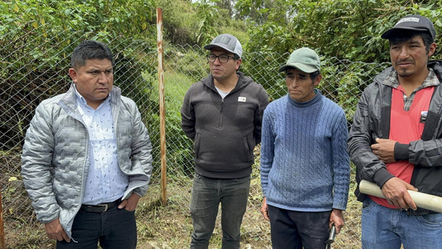 Alcalde de Cajabamba inspeccionó manantiales involucrados en proyecto de agua y alcantarillado de Colcabamba