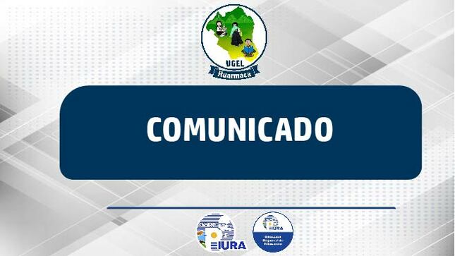 La Unidad de Gestión Educativa Local de Huarmaca comunica a los docentes nombrados que se han resignado a otra UGEL fuera del ámbito de la Región Piura que, de inmediato deben realizar la devolución de la laptop que se les entregó. El plazo de devolución es hasta este día viernes 08 de marzo del presente año. 

Tener en consideración que si no realizan la devolución de la laptop, su legajo escalafonario no será enviado a la UGEL a la que se han reasignado. 